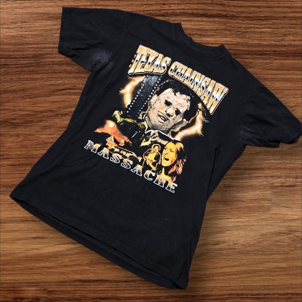 Texas Chainsaw Massacre Black Graphic Tee Shirt